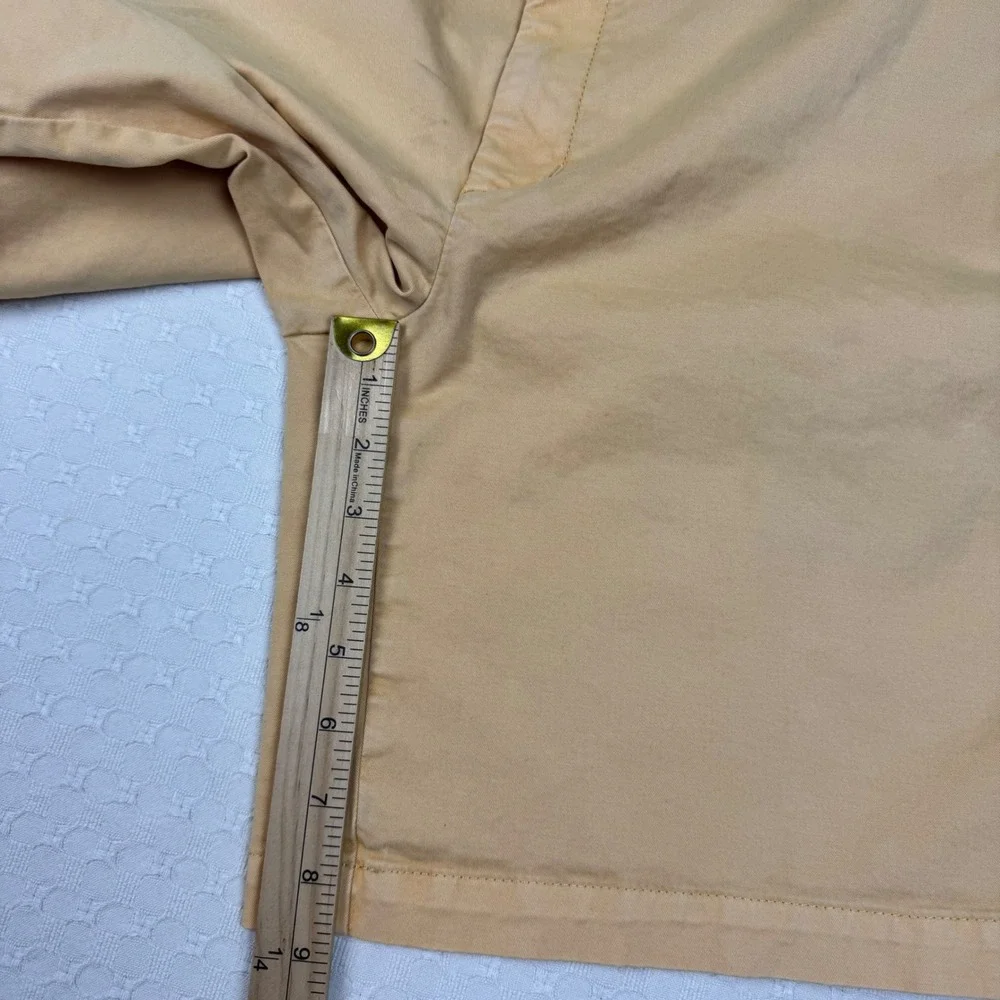 Orvis Chino Shorts Stretch Cotton Casual Mens 36 Light Yellow Khaki Classic Golf